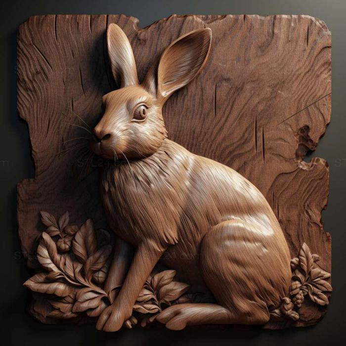 Nature and animals (st rabbit 3, NATURE_7735) 3D models for cnc